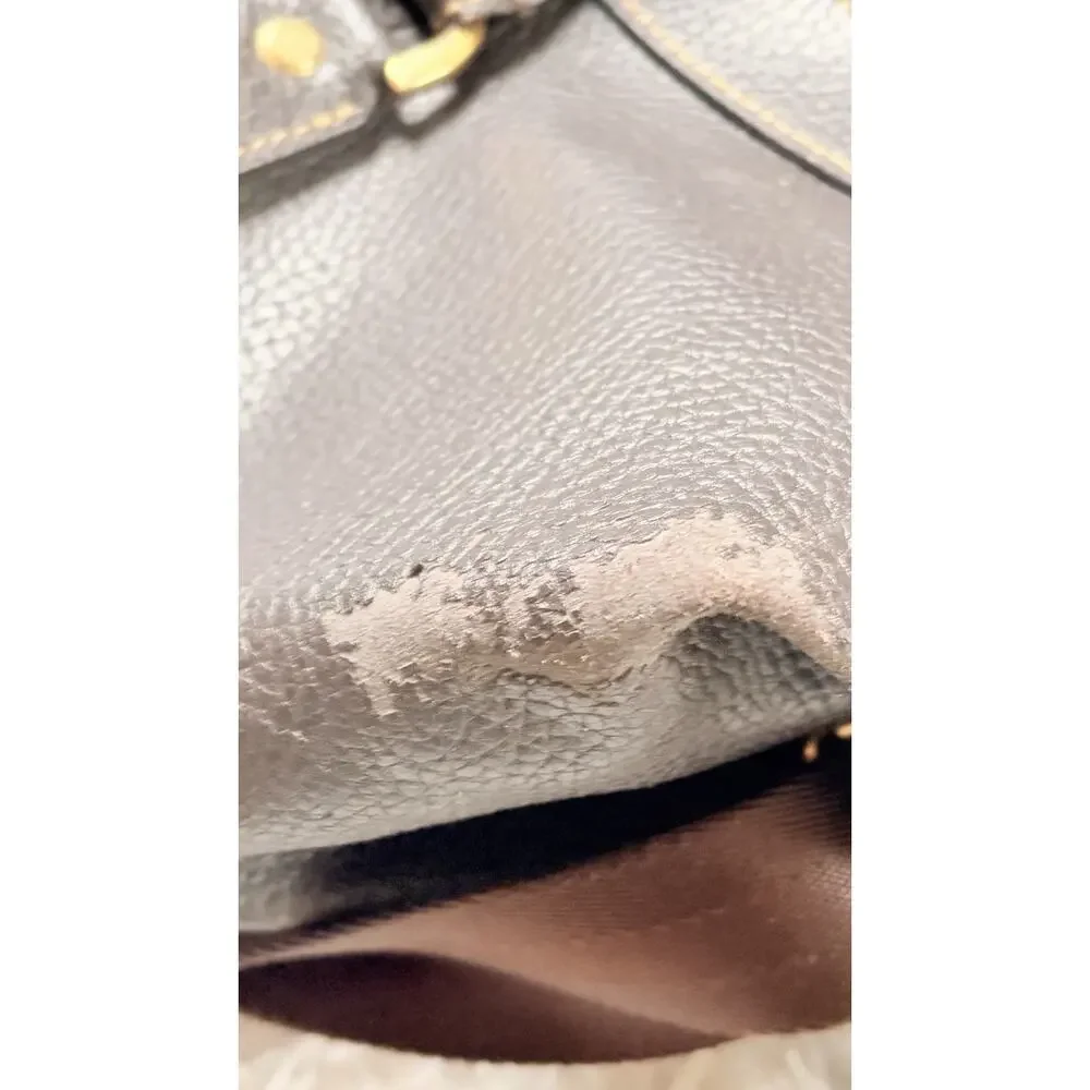 Brooks Brothers Brown Pebble Grain Leather Rolling Duffle